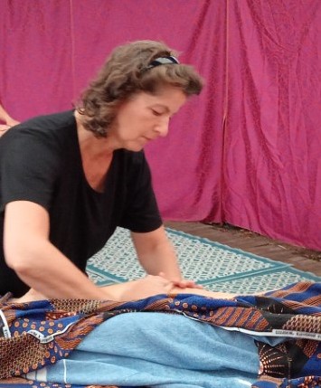 Dorien in zomer massage cursus